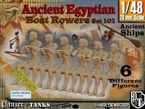 1/48 Ancient Egyptian Boat Rowers Set101 in Tan Fine Detail Plastic
