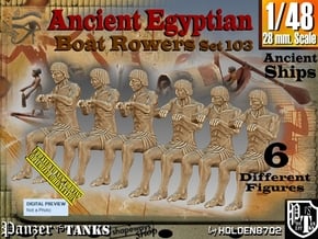 1/48 Ancient Egyptian Boat Rowers Set103 in Smooth Fine Detail Plastic
