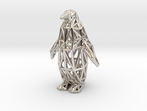 Emperor Penguin in Rhodium Plated Brass