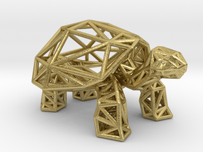Galapagos Giant Tortoise in Natural Brass