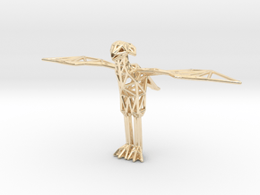 Secretary Bird (young) in 14k Gold Plated Brass