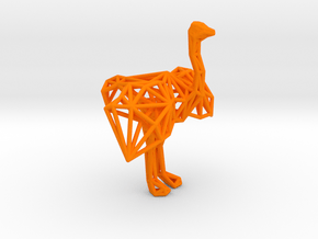 Ostrich (male adult) in Orange Processed Versatile Plastic