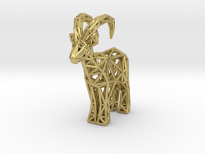 Ibex (adult male) in Natural Brass