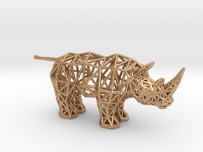 White Rhinoceros (adult) in Natural Bronze