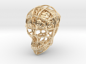 Skull-i ( Brain ) in 14K Yellow Gold
