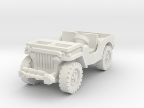 Jeep airborne scale 1/87 in White Natural Versatile Plastic
