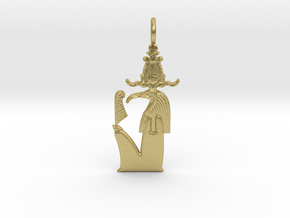 Djehuty / Thoth amulet in Natural Brass