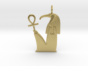 Djehuty / Thoth amulet in Natural Brass