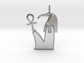 Djehuty / Thoth amulet in Natural Silver