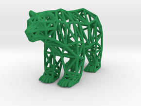 Grizzly Bear (adult) in Green Processed Versatile Plastic