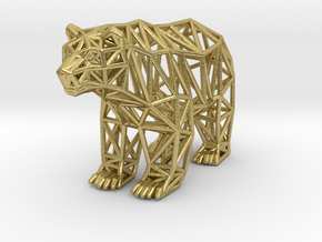 Grizzly Bear (adult) in Natural Brass