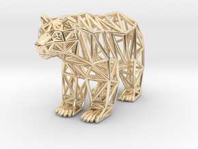 Grizzly Bear (adult) in 14k Gold Plated Brass