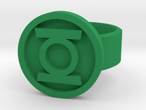GL ring size 10 in Green Processed Versatile Plastic