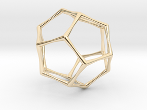 Dodecahedron - Small in 14k Gold Plated Brass