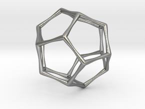 Dodecahedron - Small in Natural Silver