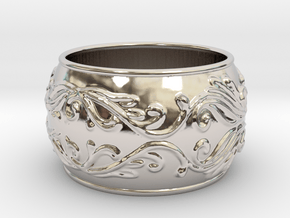 Lady Warrior bracelet in Rhodium Plated Brass: Medium