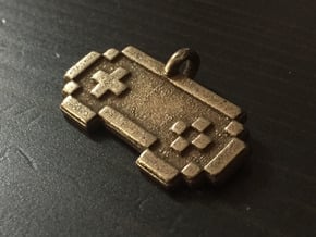 Cheat Coders Keychain in Polished Bronze Steel