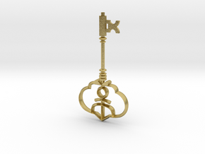 Fairy Key in Natural Brass