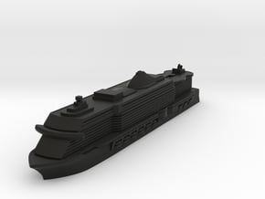Miniature MSC Seaside Cruise Ship - 10cm in Black Natural Versatile Plastic
