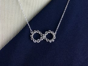 Infinity DNA Pendant in Polished Silver
