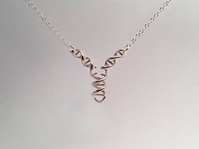 Replicating DNA (small) in Polished Silver