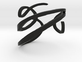 Filigree  Ring  in Black Natural Versatile Plastic: 5.5 / 50.25
