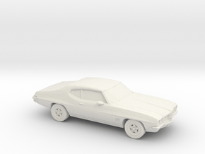 1/87 1968-72 Pontiac Le Mans Coupe in White Natural Versatile Plastic