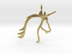Unicorn in Natural Brass