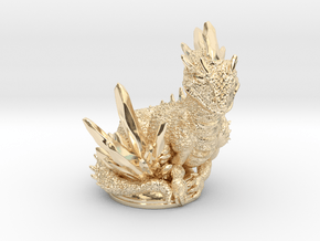 Crystal Dragon 54mm in 14k Gold Plated Brass