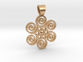 Sun power [pendant] in Polished Bronze