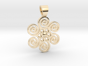 Sun power [pendant] in 14k Gold Plated Brass
