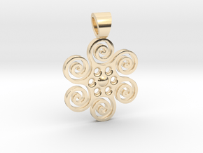 Sun power [pendant] in 14K Yellow Gold