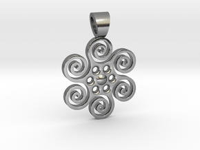 Sun power [pendant] in Polished Silver