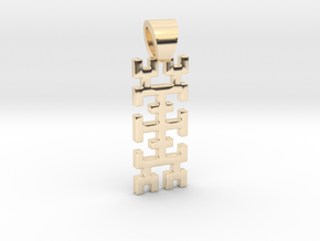 Hilbert curve [pendant] in 14K Yellow Gold