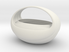 Cuna Vase in White Natural Versatile Plastic