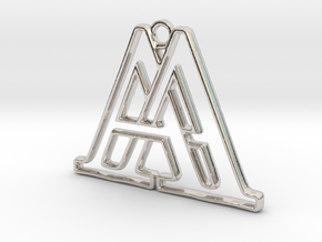 Monogram with initials A&A in Platinum