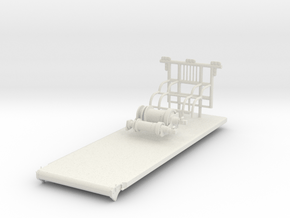 1/50th Small Oilfield type dual winch bed in White Natural Versatile Plastic