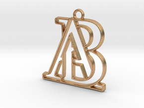 Monogram with initials A&B in Natural Bronze