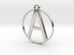 Letter A in Platinum