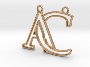 Monogram with initials A&C in Natural Bronze