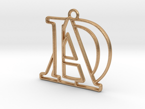 Monogram with initials A&D in Natural Bronze
