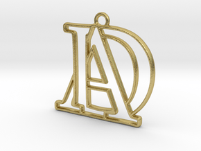 Monogram with initials A&D in Natural Brass
