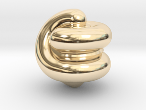 Hexasphericon Tube in 14k Gold Plated Brass