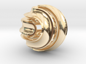 Nonasphericon Groove in 14k Gold Plated Brass