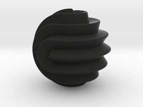 16 Point Sphericon in Black Premium Versatile Plastic