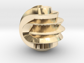 16 Point Sphericon in 14k Gold Plated Brass