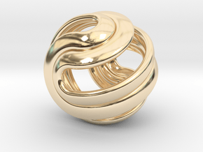 Hexasphericon Crease in 14k Gold Plated Brass