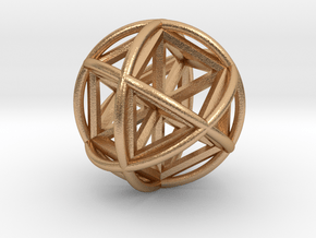 Vector EquilibriSphere w/Nested Vector Equilibrium in Natural Bronze