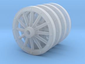 Carriage wheels 28mm scale in Tan Fine Detail Plastic