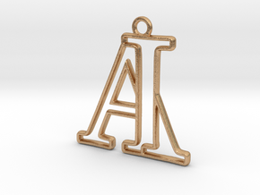 Monogram with initials A&I in Natural Bronze